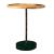 Ginevra Wood Round Accent Table with Marble Base
