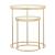 Maylin 2-piece Round Glass Top Nesting Tables