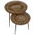 Nuala 2-piece Round Wood Nesting Table with Tripod Tapered Legs