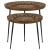 Nuala 2-piece Round Wood Nesting Table with Tripod Tapered Legs
