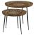 Nuala 2-piece Round Wood Nesting Table with Tripod Tapered Legs