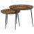 Nuala 2-piece Round Wood Nesting Table with Tripod Tapered Legs