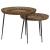 Nuala 2-piece Round Wood Nesting Table with Tripod Tapered Legs