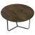 Yaritza Round Wood Accent Table with Triangle Wire Base