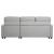 Brandolyn Polyester Fabric Reversible Sectional w/Pull-out Bed & Hidden Storage