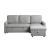 Brandolyn Polyester Fabric Reversible Sectional w/Pull-out Bed & Hidden Storage