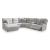 Acklen Place 6-Piece U-Shaped Polyester Power Reclining Sectional w/LAF Chaise