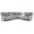 Acklen Place 6-Piece L-Shaped Polyester Power Reclining Sectional w/Console