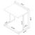 Dani Rectangular Snack Table with Metal Base