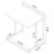Dani Rectangular Snack Table with Metal Base