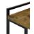 Dani Rectangular Snack Table with Metal Base