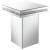 Elora Pedestal Square Top Mirrored Accent Table
