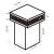 Elora Pedestal Square Top Mirrored Accent Table