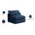 Plush Velvet Standard Comfort Modular Armless Chair