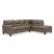 Navi 2-Piece Faux Leather L-Shaped Sectional Sofa w/Right Arm Chaise Facing