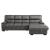 Michigan Polyester Fabric Sectional Sofa w/Pull-out Bed & Hidden Storage