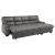 Michigan Polyester Fabric Sectional Sofa w/Pull-out Bed & Hidden Storage