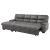 Michigan Polyester Fabric Sectional Sofa w/Pull-out Bed & Hidden Storage