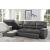 Michigan Polyester Fabric Sectional Sofa w/Pull-out Bed & Hidden Storage