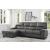 Michigan Polyester Fabric Sectional Sofa w/Pull-out Bed & Hidden Storage
