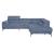 Medora Fabric Sectional, Right Chaise Facing