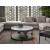 Magritte Stone/Metal/Faux Leather Round Coffee Table