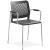 Wait Conference Chair w/Armrests, Chrome-Plated Four-Leg Steel Frame