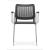 Wait Conference Chair w/Armrests, Chrome-Plated Four-Leg Steel Frame