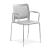 Wait Set of Conference Chairs w/Armrests, Chrome-Plated Four-Leg Steel Frame