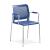 Wait Conference Chair w/Armrests, Chrome-Plated Four-Leg Steel Frame