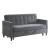 Strader Microfiber Convertible Studio Sofa with Pull-out Bed