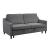 Adelia Velvet Convertible Studio Sofa with Pull-out Bed