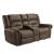 Creighton Microfiber Double Glider Reclining Loveseat
