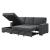Morelia Fabric Sectional with Pull-out Bed and Hidden Storage, Left Chaise Facing