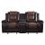 Briscoe Leatherette Double Glider Reclining Loveseat