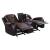 Briscoe Leatherette Double Glider Reclining Loveseat