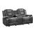 Briscoe Leatherette Double Glider Reclining Loveseat
