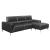 Argonne Leather/Leatherette Sectional, Right Chaise Facing