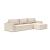 Newilla Polyester Fabric/Steel Reversible Storage Sleeper Sectional w/Standart Arm Rests