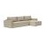 Newilla Polyester Fabric/Steel Reversible Storage Sleeper Sectional w/Standart Arm Rests