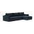 Newilla Polyester Fabric/Steel Reversible Storage Sleeper Sectional w/Standart Arm Rests