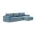 Newilla Polyester Fabric/Steel Reversible Storage Sleeper Sectional w/Standart Arm Rests