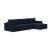 Newilla Polyester Fabric/Steel Reversible Storage Sleeper Sectional w/Standart Arm Rests