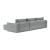 Newilla Polyester Fabric/Steel Reversible Storage Sleeper Sectional w/Standart Arm Rests