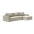 Newilla Polyester Fabric/Steel Reversible Storage Sleeper Sectional w/Standart Arm Rests