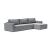 Newilla Polyester Fabric/Steel Reversible Storage Sleeper Sectional w/Standart Arm Rests