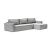 Newilla Polyester Fabric/Steel Reversible Storage Sleeper Sectional w/Standart Arm Rests