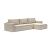 Newilla Polyester Fabric/Steel Reversible Storage Sleeper Sectional w/Standart Arm Rests
