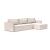 Newilla Polyester Fabric/Steel Reversible Storage Sleeper Sectional w/Slim Arm Rests