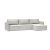 Newilla Polyester Fabric/Steel Reversible Storage Sleeper Sectional w/Slim Arm Rests